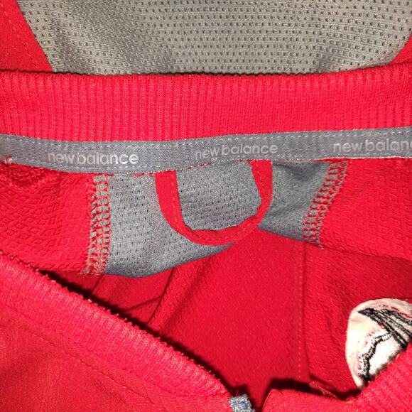 Columbus Clippers New Balance Batting Cage Jacket 1/4 Zip Red Gray Mens XL Ohio - Picture 11 of 16